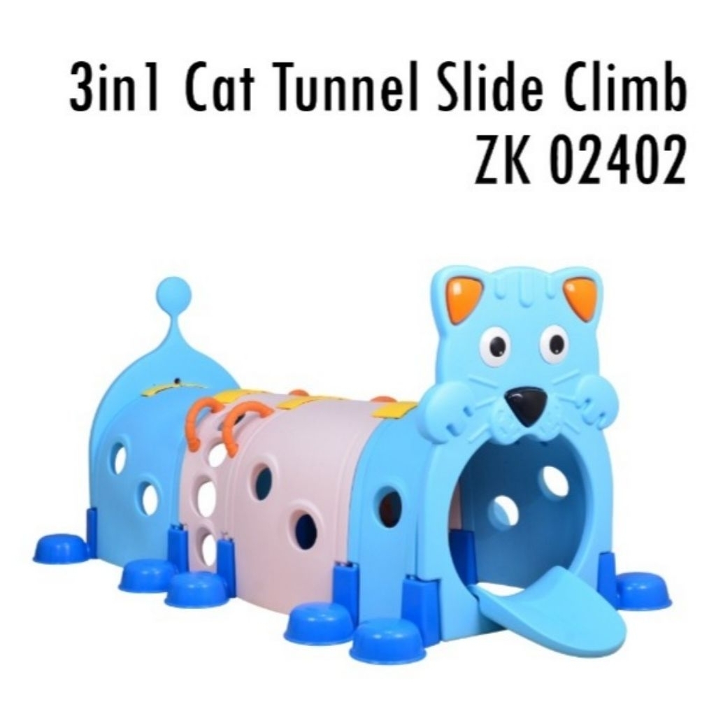 New* 3in1 Cat Tunnel Slide Climb ZK02402
