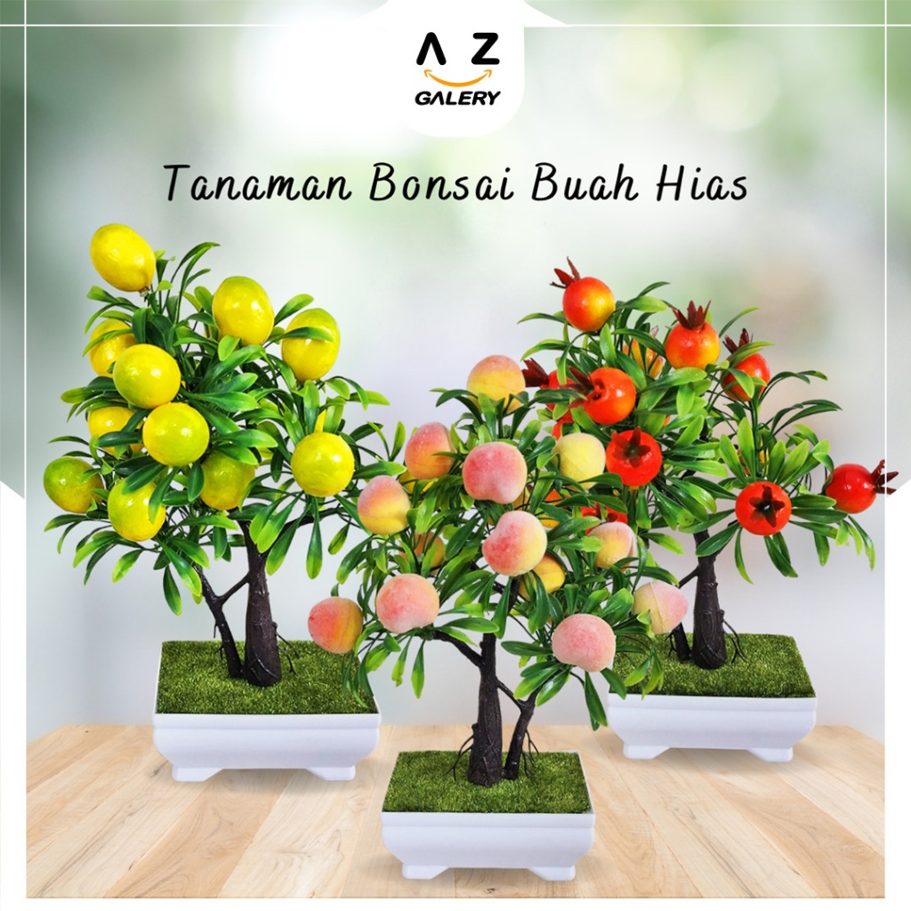 Tanaman Pohon Buah Bonsai Hias Plastik Imitasi Tanaman Artifical Plants Hiasan Dekorasi Rumah PBP11