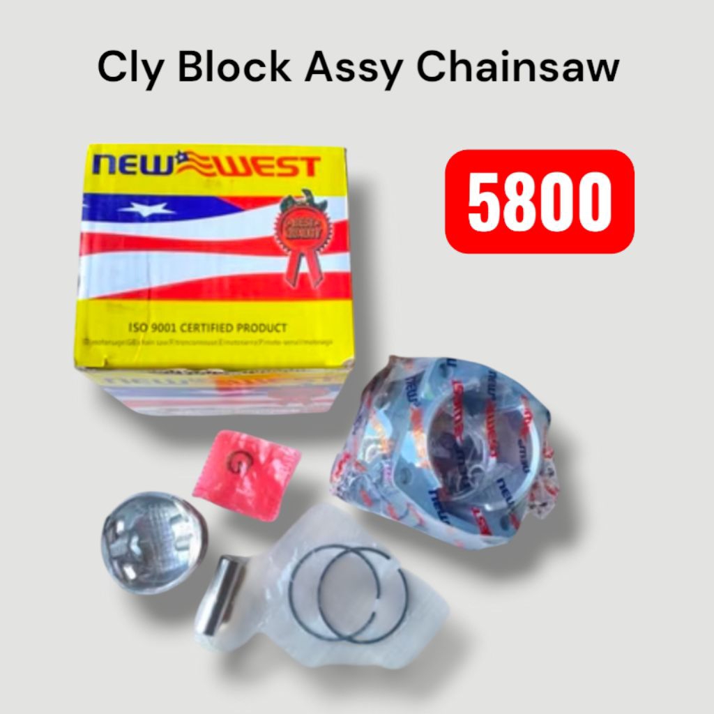 Cly Block assy 5800 / 58cc - Cylinder Block 5800 set Chainsaw 58cc