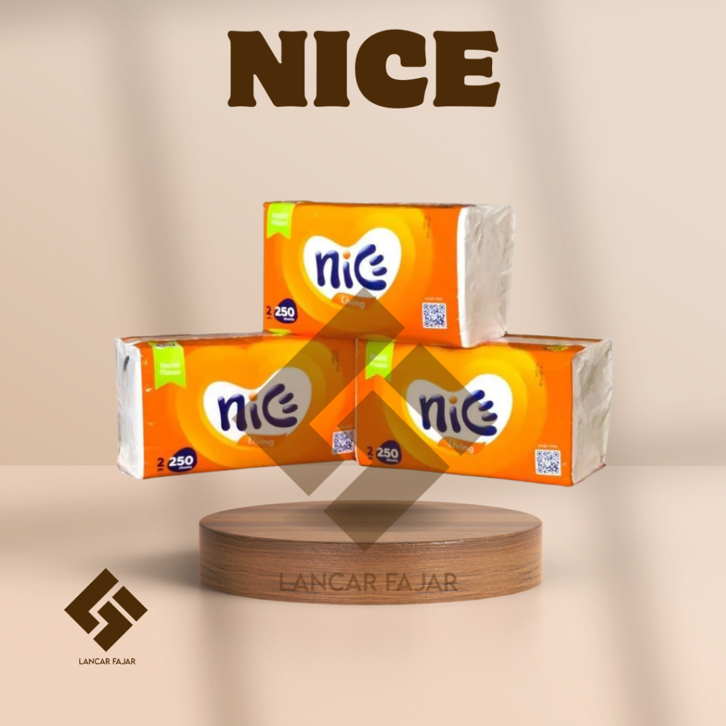 [LF] tissue nice living 180sheets 2ply / Tisu Nice 180 sheet / 360 helai 2 ply Facial Tissue / Tissu