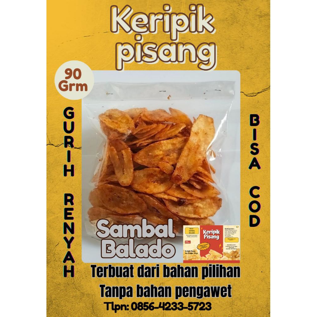 

keripik pisang rasa sambal balado 90grm