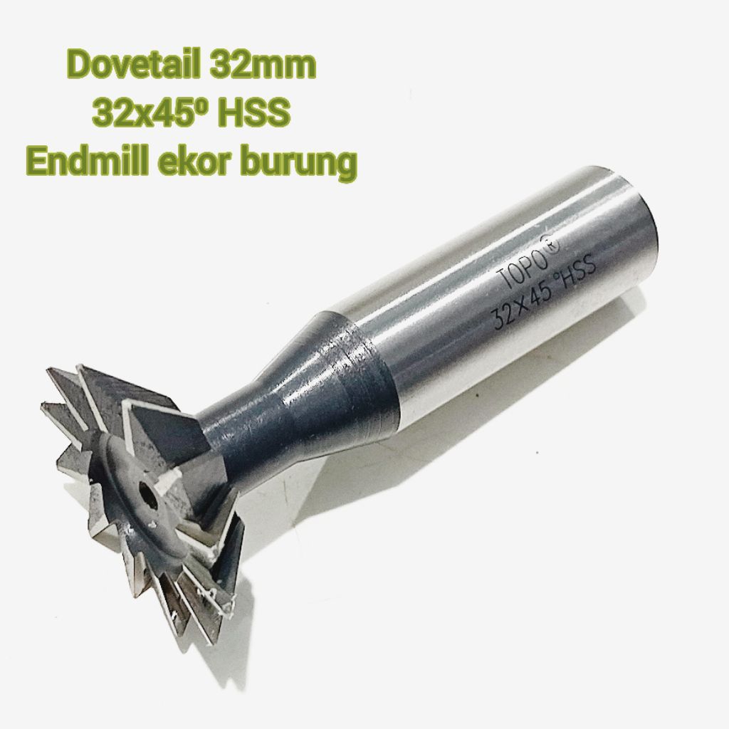 KS00311 Dovetail 32x45⁰ HSS endmill ekor burung 32mm