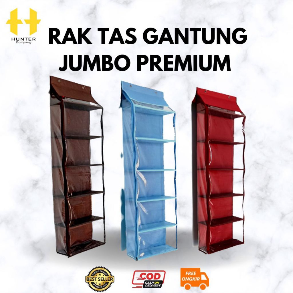 Rak Tas Premium Tebal/Rak Gantung Tas Premium Jumbo/Rak Tas Polos Tebal