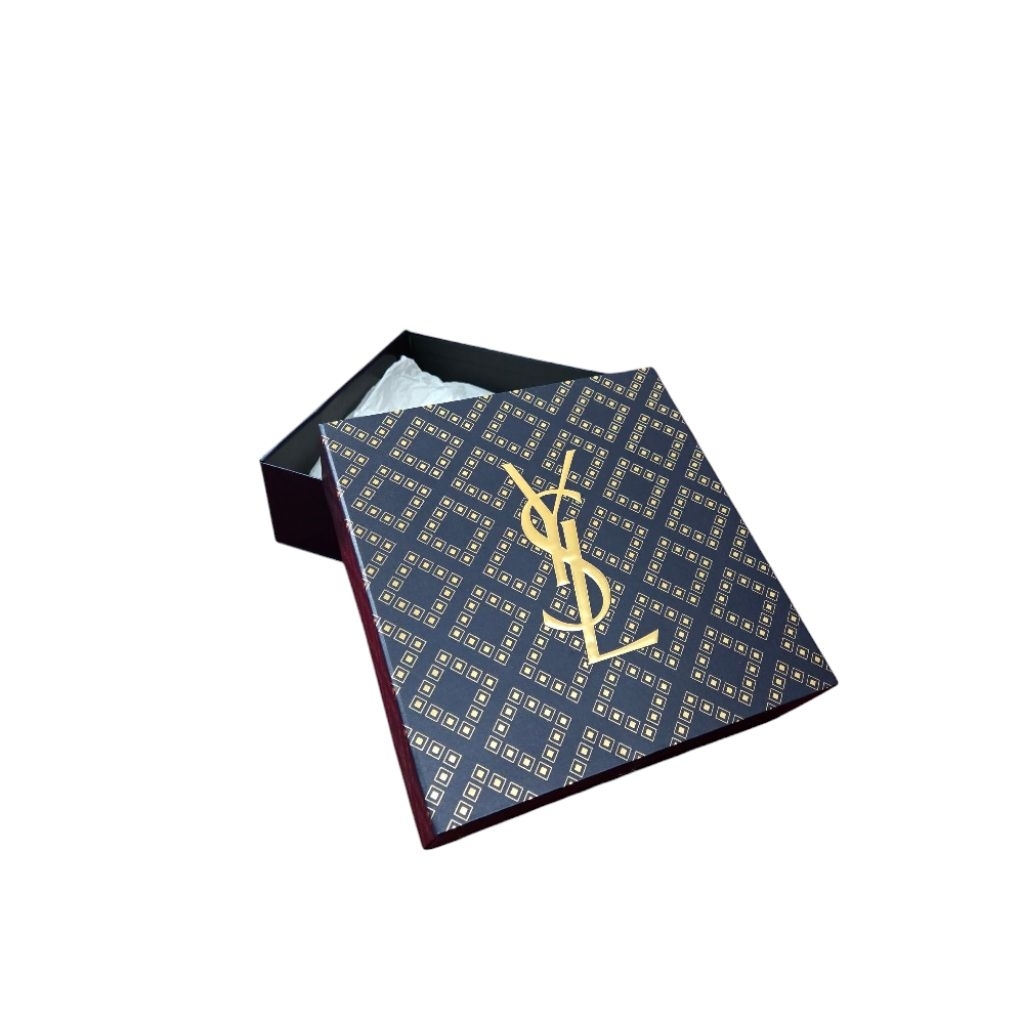 Box YSL Biru Tua Gold beauty
