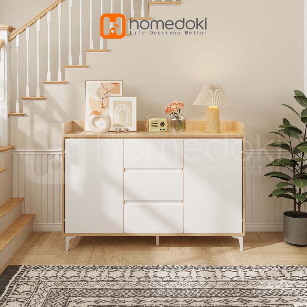 Homedoki Lemari Piring/Lemari Sepatu/Lemari Dapur/Lemari Piring Tertutup/Lemari Dapur
