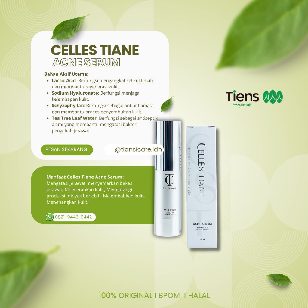 ACNE SERUM BY CELLES TIANE FOR MEN & WOMEN