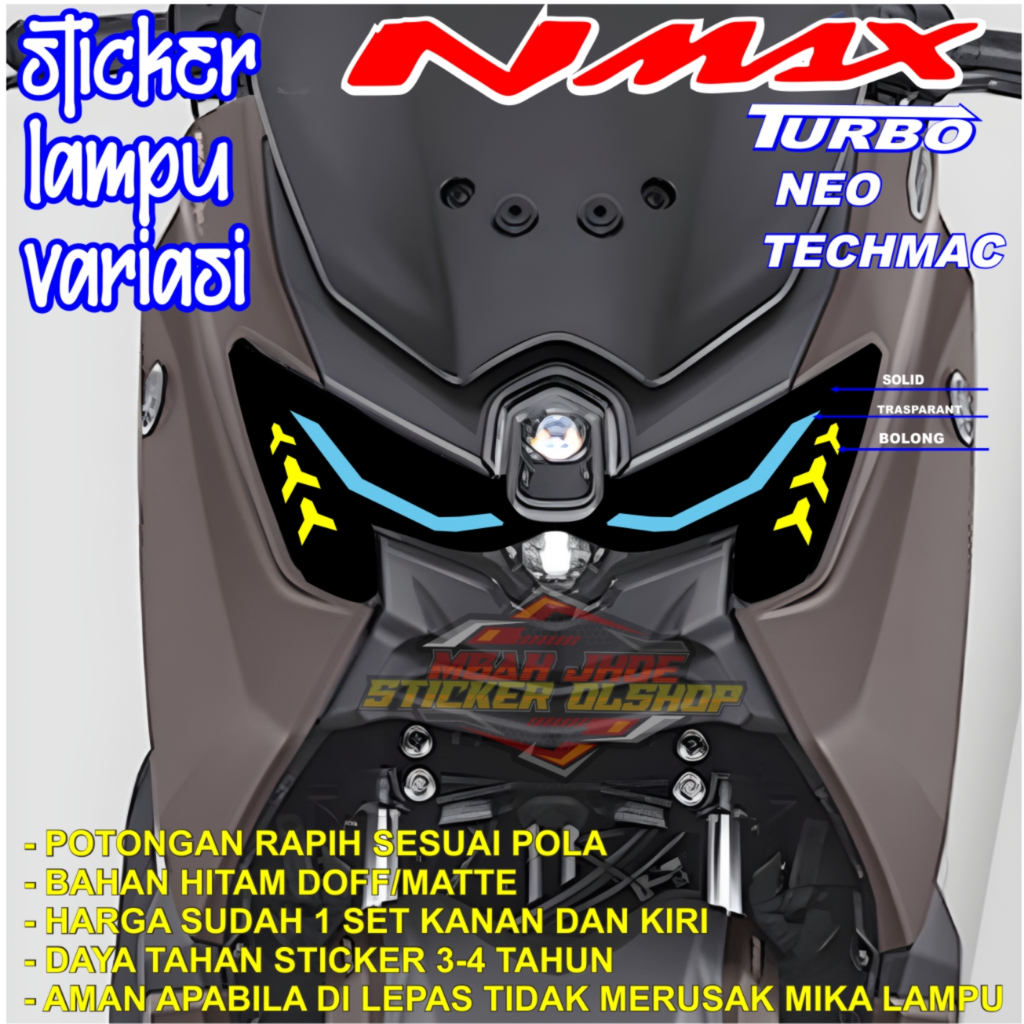 Sticker cutting lampu variasi n max turbo / neo /techmax part-1