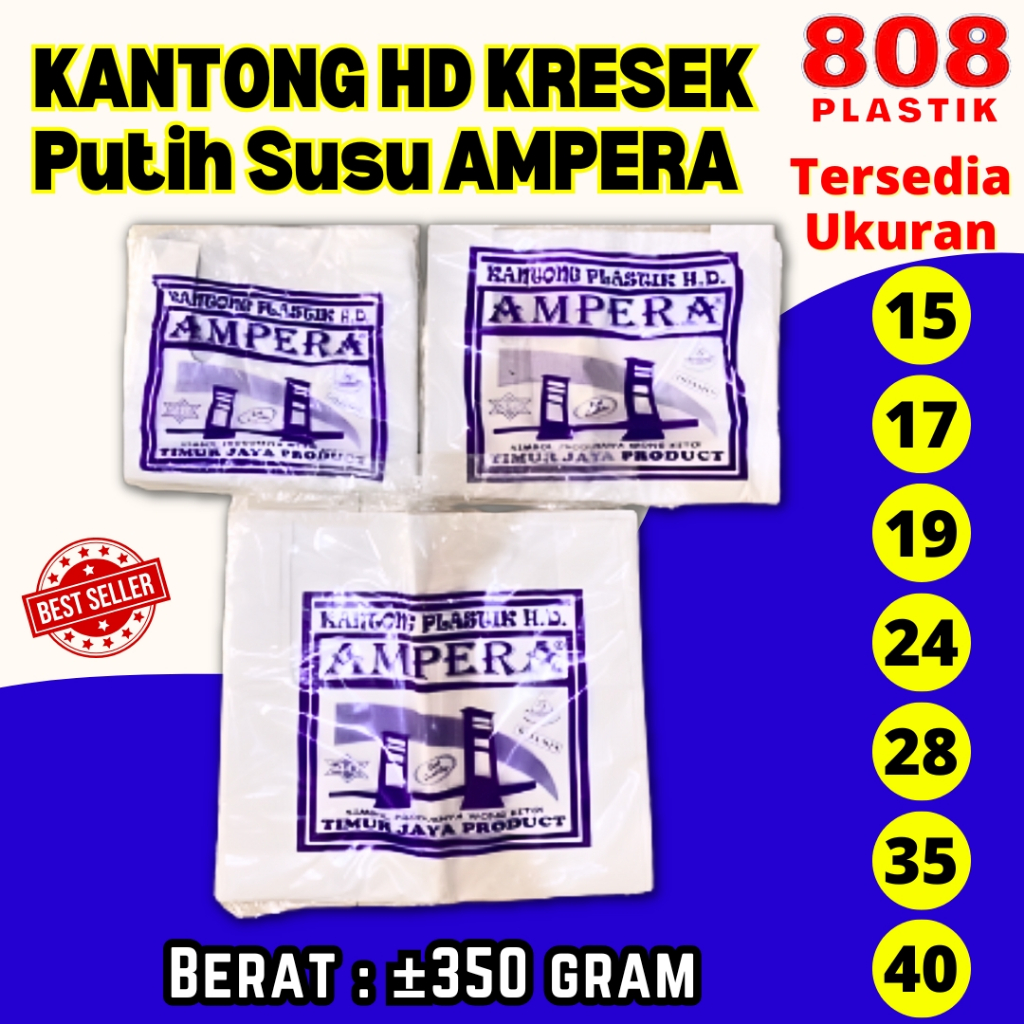 Ampera Kantong Plastik Asoy Kresek HD Asoi Putih Susu 15, 17, 19, 24, 28, 35, 40