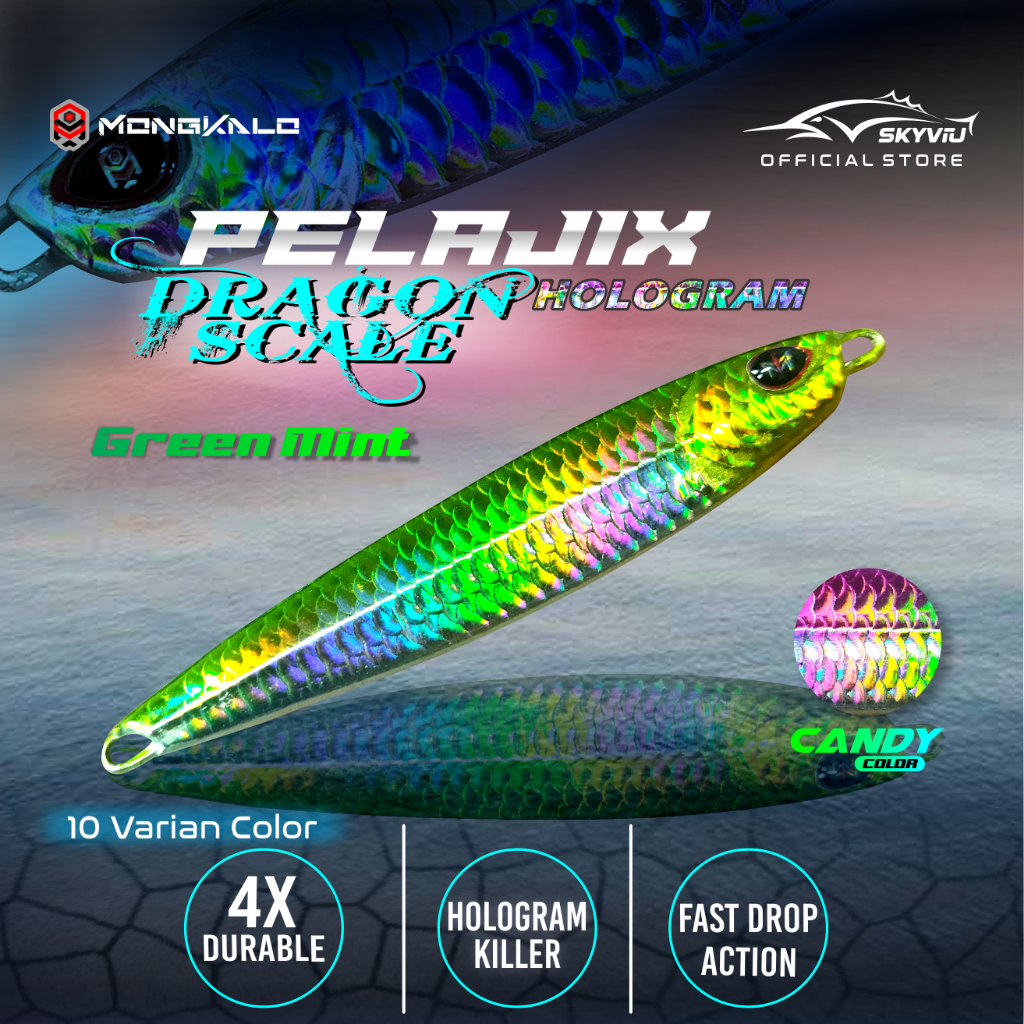 Mongkalo Pelajix Sisik-Kecil noGID noMotif Candy 10 Hijau-Mint