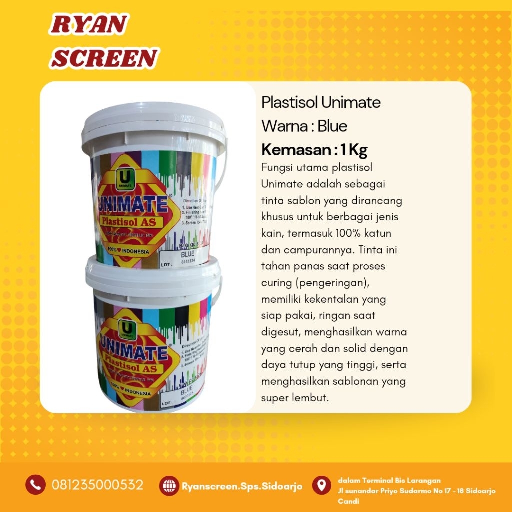 

plastisol Unimate Blue 1kg