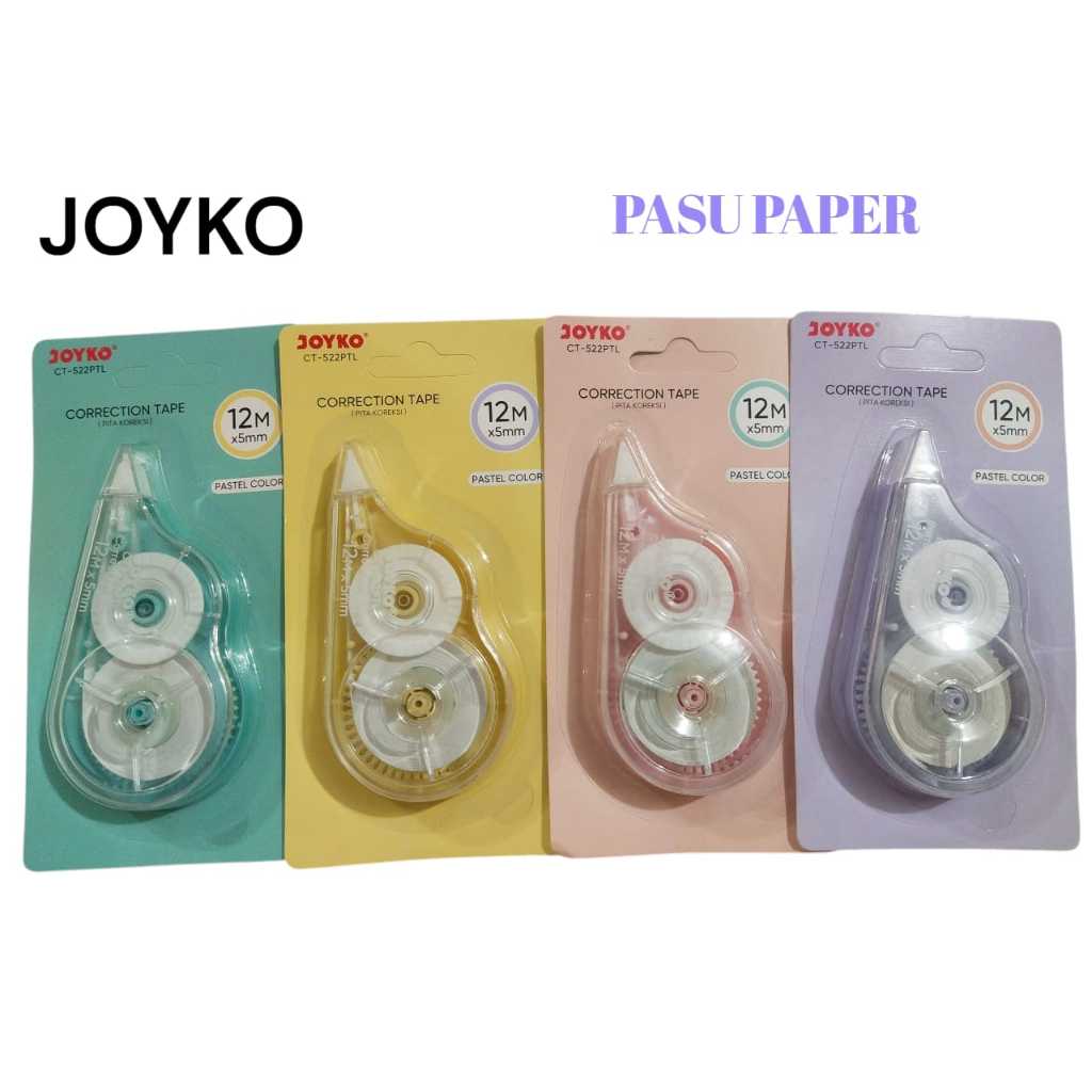 

JOYKO - Correction Tape / Pita Koreksi / Tip Ex Roll CT-522PTL / Pastel Colour - Pcs
