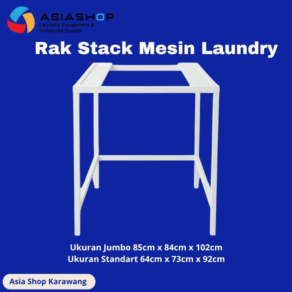 Rak Stacked Mesin Laundry Besi Kokoh - Ukuran Jumbo dan Standart