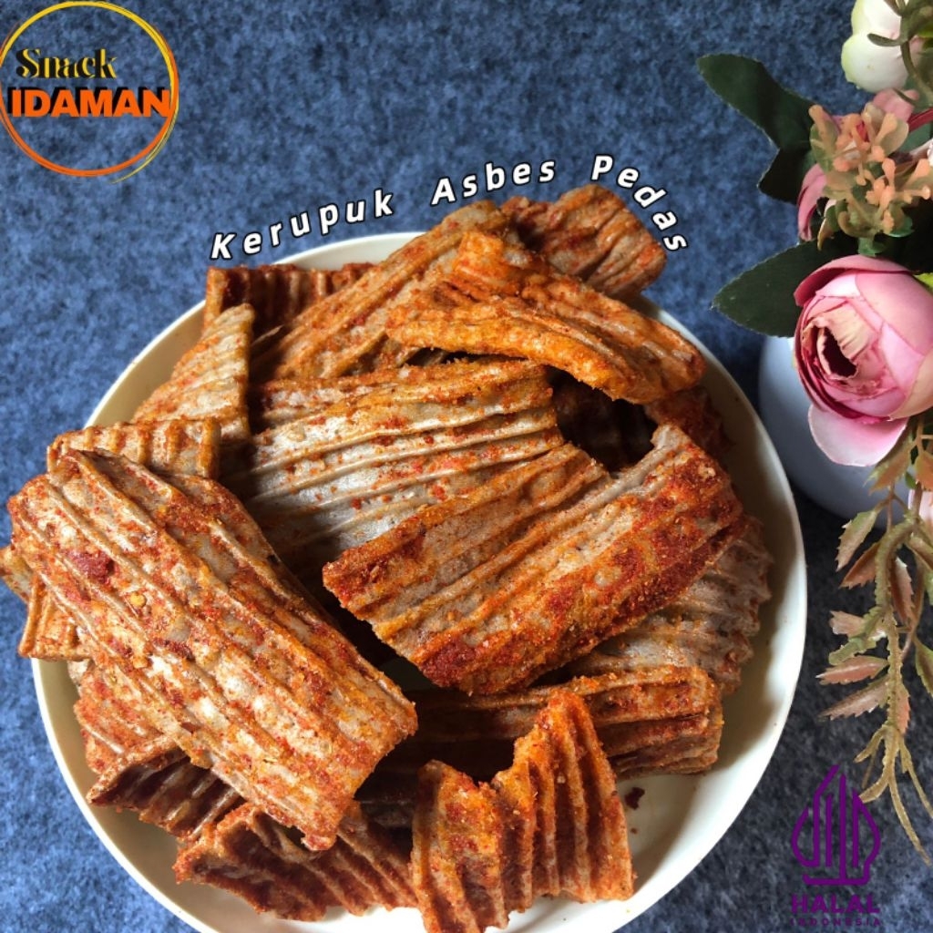 

Kerupuk Asbes Jengkol Pedas 250 Gram Cemilan Pedas Gurih