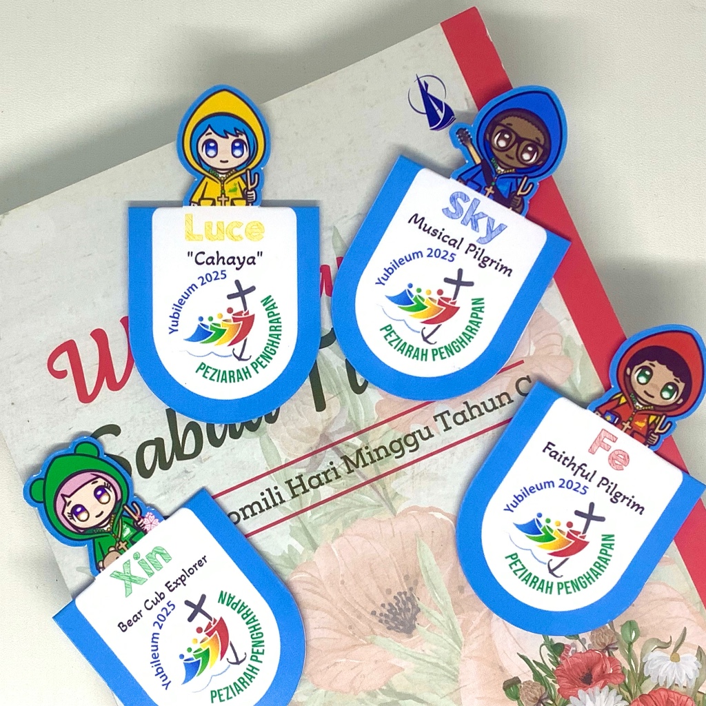 

Pembatas Buku Magnet Lucu Pop-up Luce and Friends