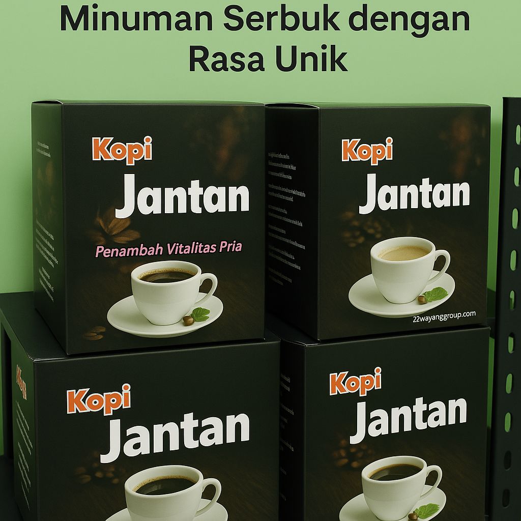 Kopi Serbuk Jantan 10 Sachet – Minuman Serbuk Kopi Herbal Pria