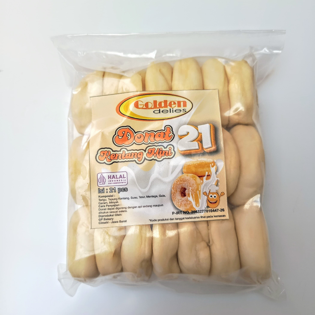 

GOLDEN DELIES Isi 21 Donat Kentang Donut Ukuran SEDANG Enak Empuk + Gula Halus