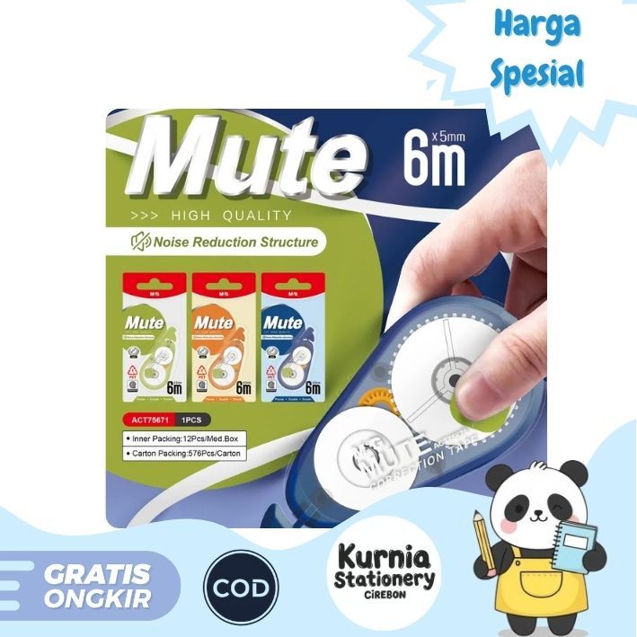 

M&G Correction Tape 6M x 5mm Durable Effortless Mute - Pita Koreksi Satuan