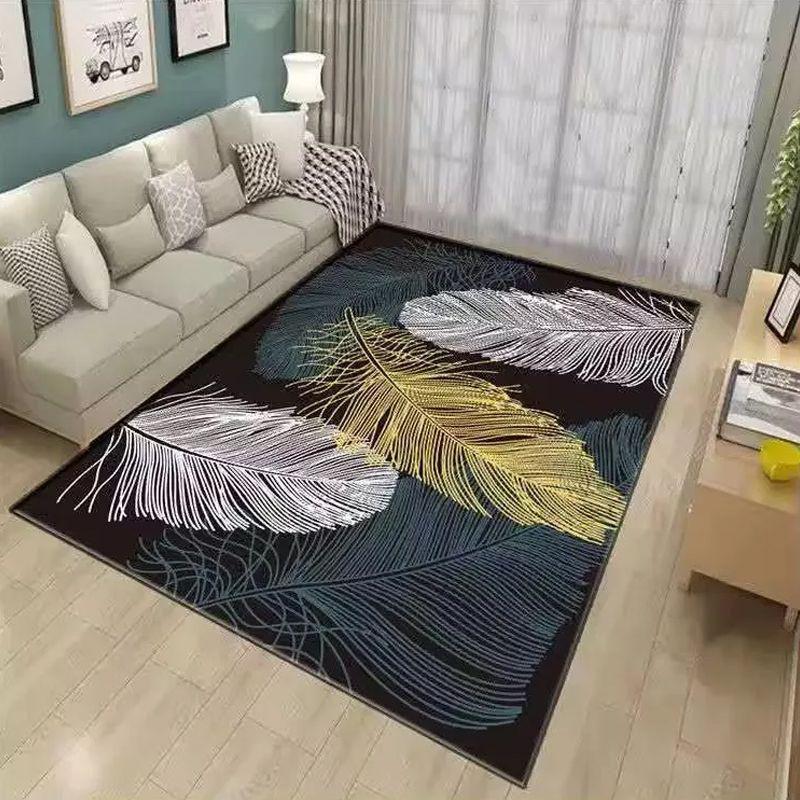 Karpet Ruang Tamu, Atmosfer Premium Sederhana, Karpet Ukuran Besar, Mudah Dibersihkan, Anti-Slip