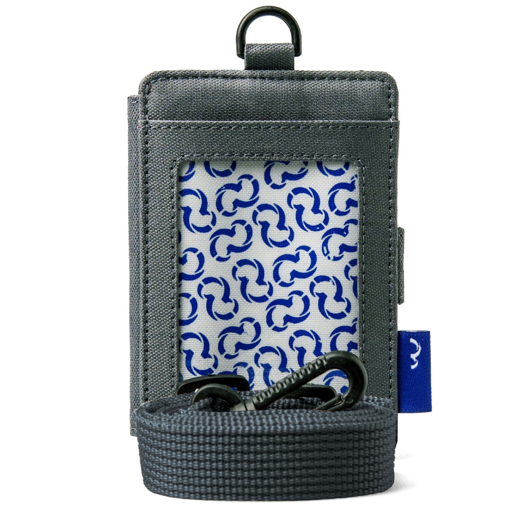 

Wallts Pebble Charcoal - Lanyard Name Tag ID Card Kantor Unisex Pria Wanita