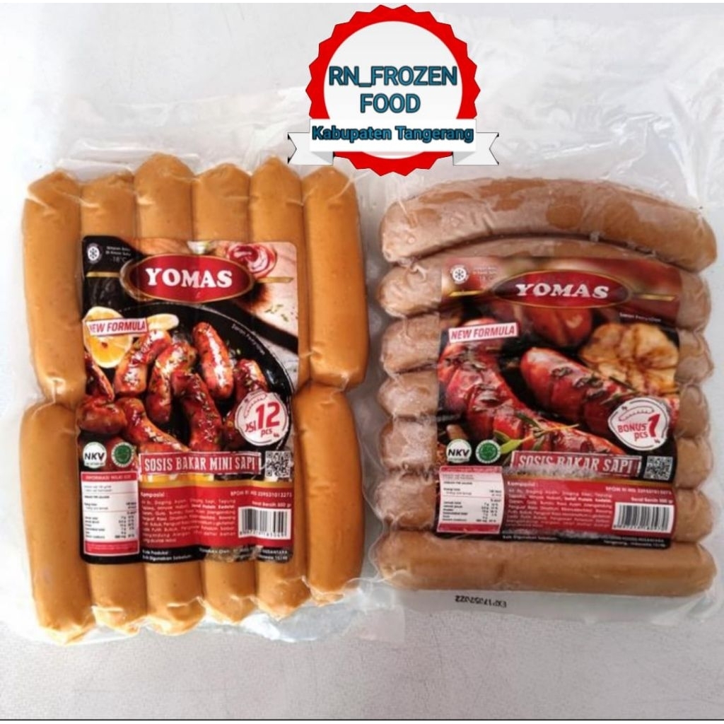 

YOMAS SOSIS BAKAR SAPI MINI 12's Kemasan 500gr