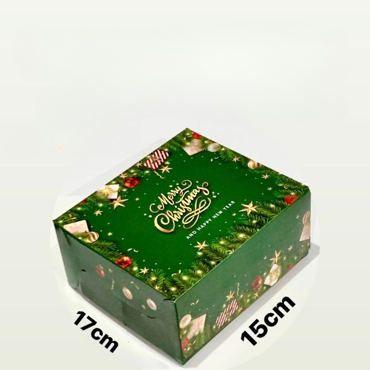 

box natal muat toples kuker 350gr isi 2 dus hampers hadiah merry xmas size 15x17x8cm