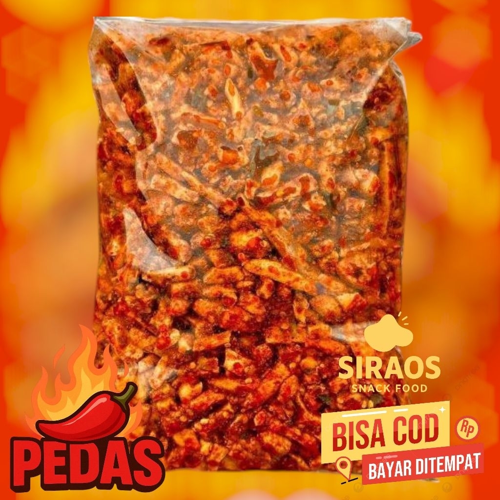 

BASRENG PEDAS BUMBU KACANG SIRAOS-BASRENG CEMILAN KRIUK GURIH BUMBU DAUN JERUK