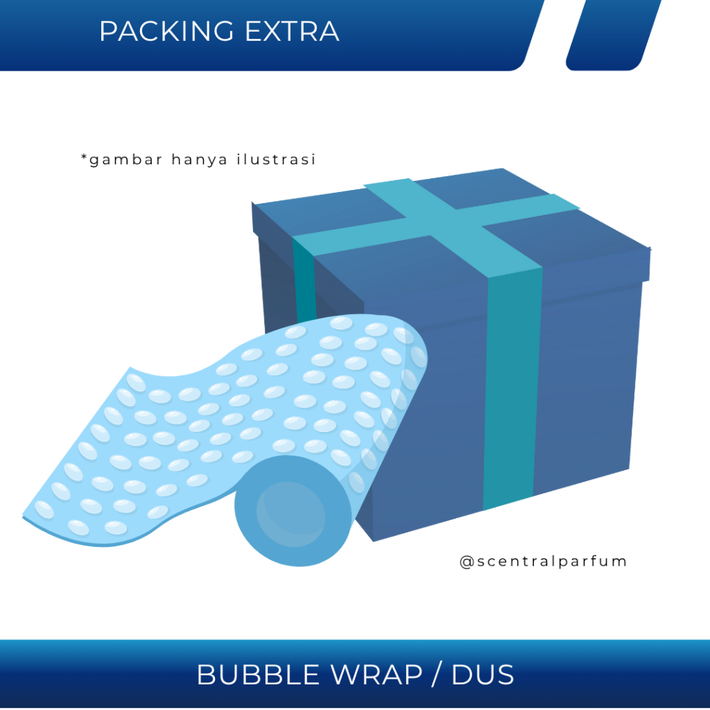 

Perlindungan EXTRA BUBBLE WRAP atau DUS