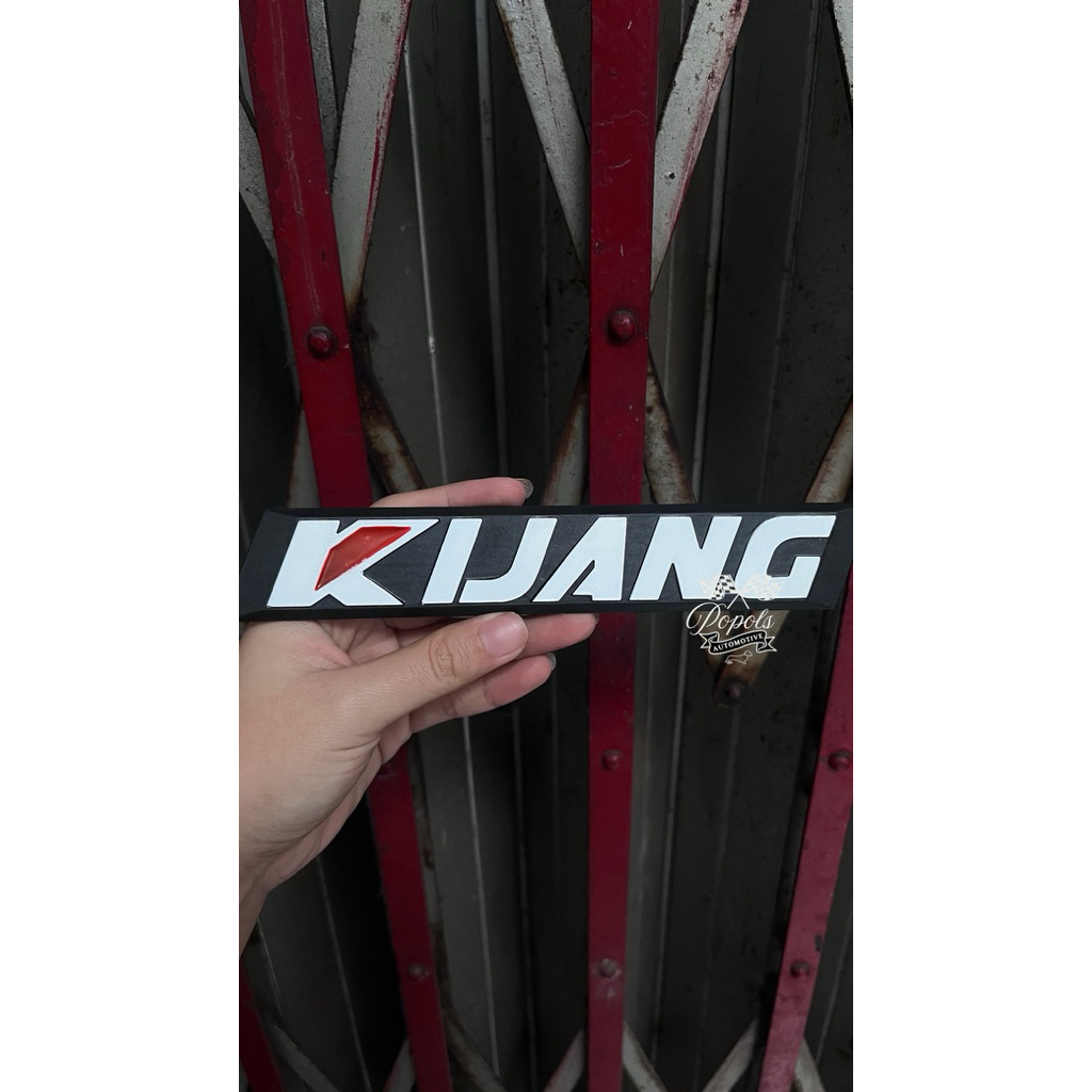 Emblem Logo Mobil Tulisan Kijang Super Grand Putih Samping 20cm