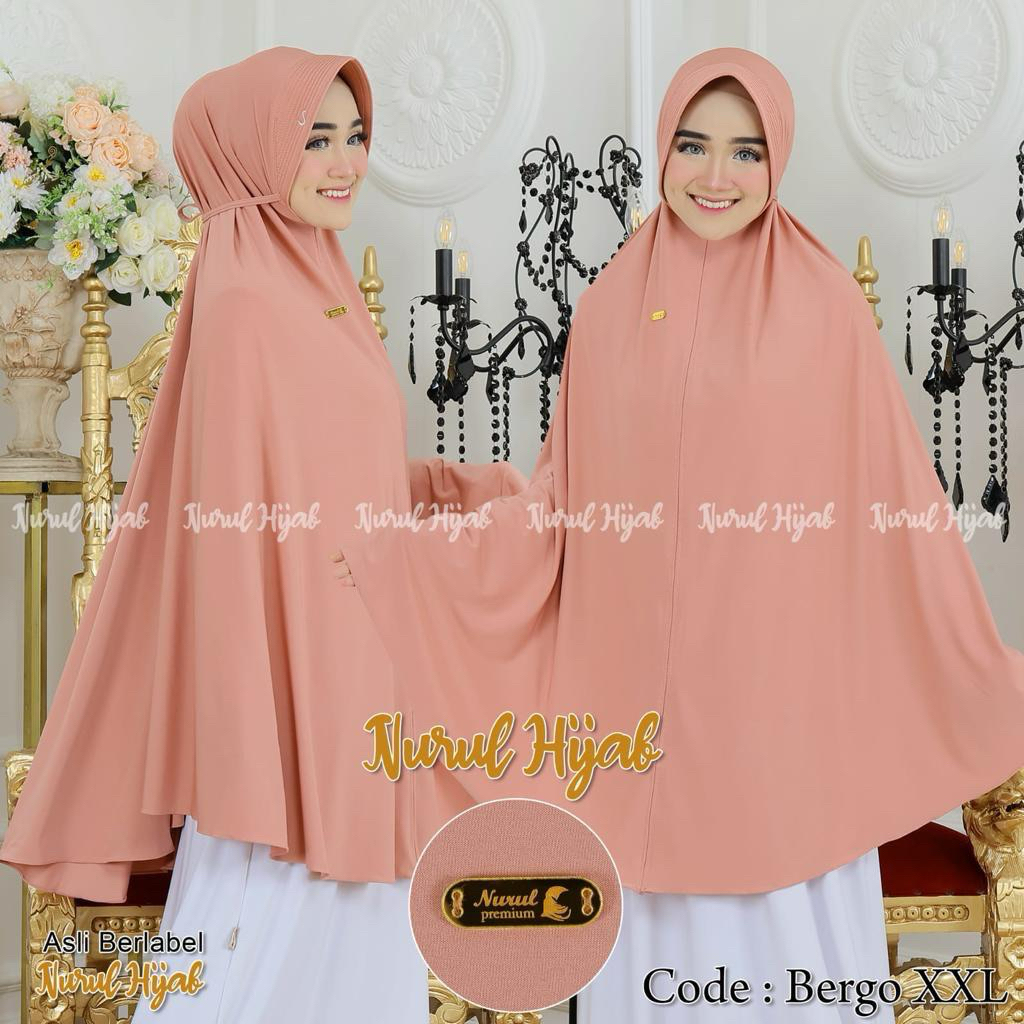 JILBAB INSTAN JERSEY PET TALI XXL JUMBO (ECER)