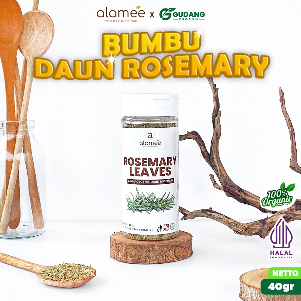 

alamee bumbu organik rosemary tabur menawarkan aroma harum yang meningkatkan selera dan kaya herrbal