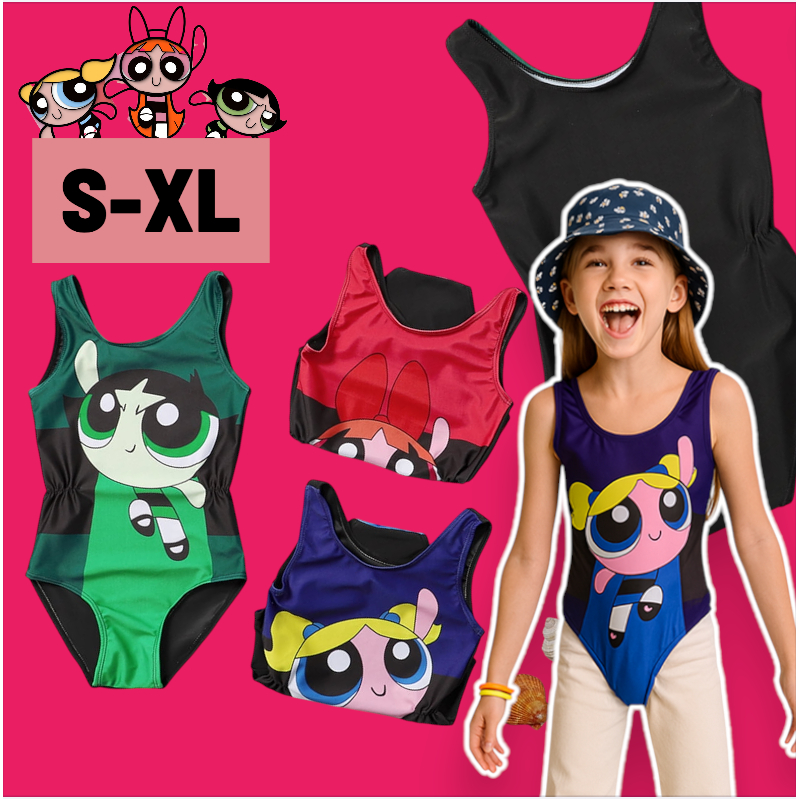 THE POWERPUFF GIRLS BAJU RENANG ANAK PEREMPUAN 3401