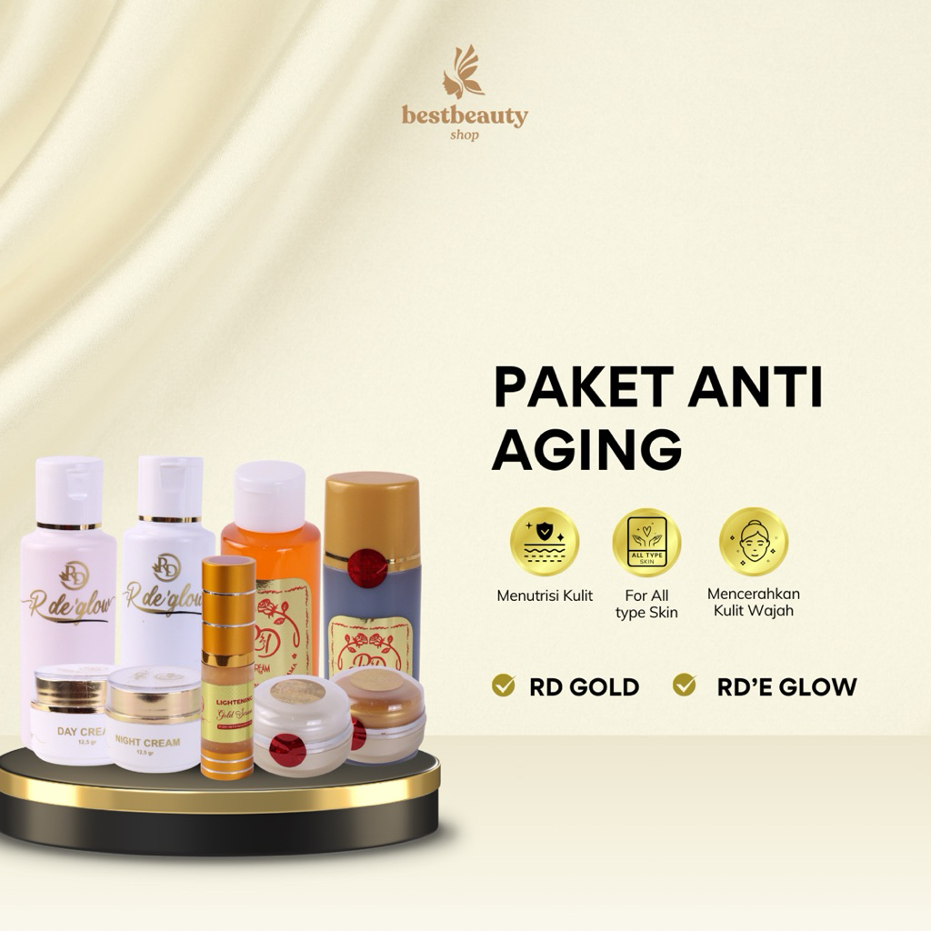Paket Anti Aging RinnaDiazella Skincare (RD GOLD & RD’e GLOW)