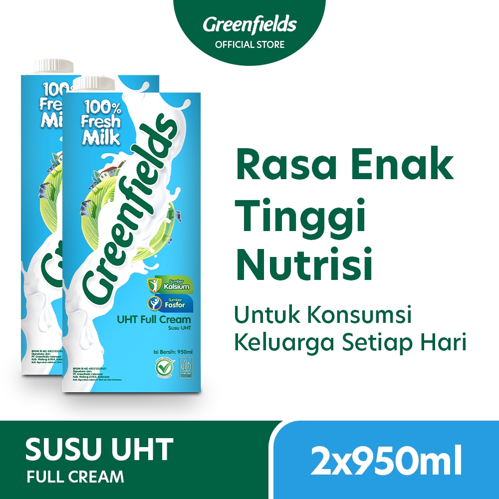 

[Twinpack] Susu Greenfields UHT Full Cream 950ml x 2 pcs