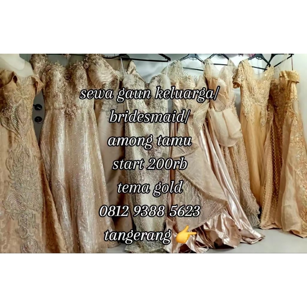 sewa gaun keluarga - sewa family gown - sewa gaun pesta - sewa gaun bridesmaid - sewa gaun mc singer