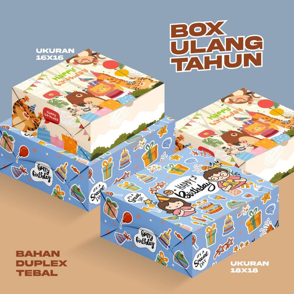 

BOX NASI ULANG TAHUN | DUS NASI ULTAH | KOTAK NASI ULTAH | DUPLEX 310 | DUS HAPPY BIRTHDAYGR |