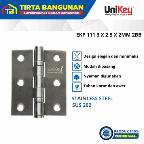 UNIKEY ENGSEL SERIES EKP 111, 112, 113, 114 ENGSEL KUPU KUPU / ENGSEL PINTU/ JENDELA