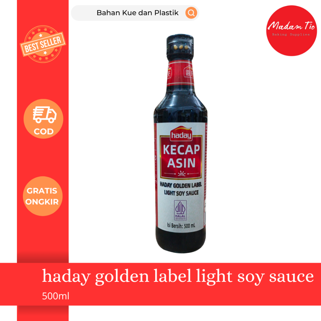 

Kecap Asin Haday Golden Label Light Soy Sauce 500ml 1pcs