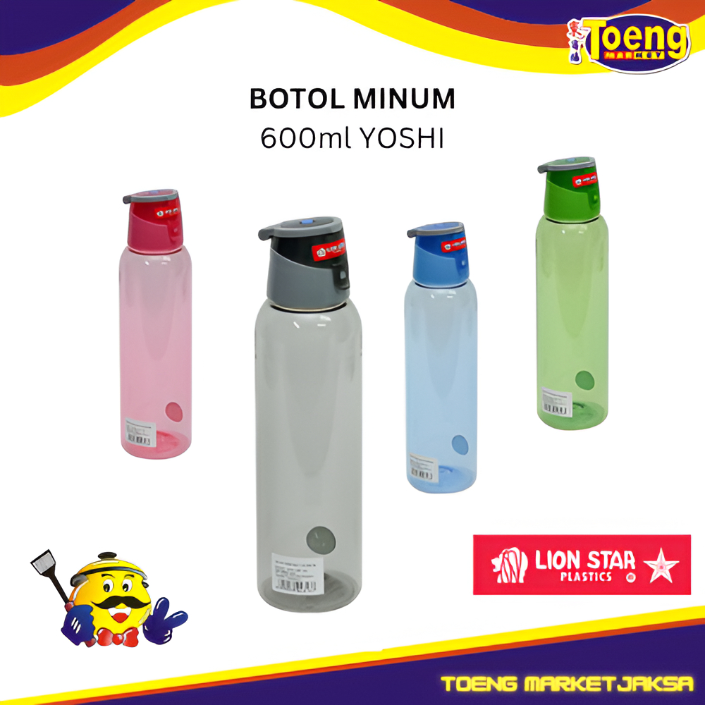 Botol Minum  Anak - Botol Air Lion Star - BOTOL MINUM 600ml YOSHI LION STAR