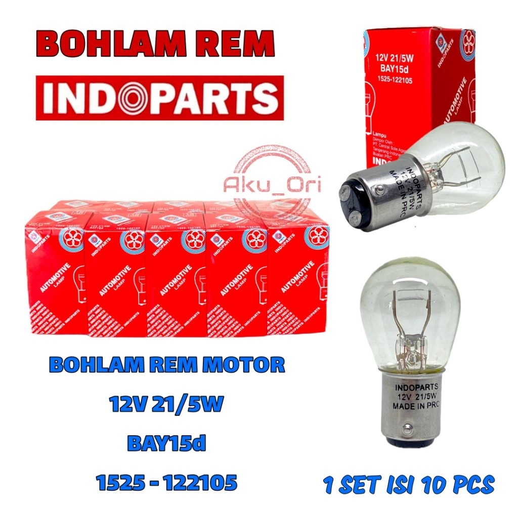10 pcs BOHLAM REM INDOPART lampu belakang bohlam stop universal dop stop mio grand beat vario 125