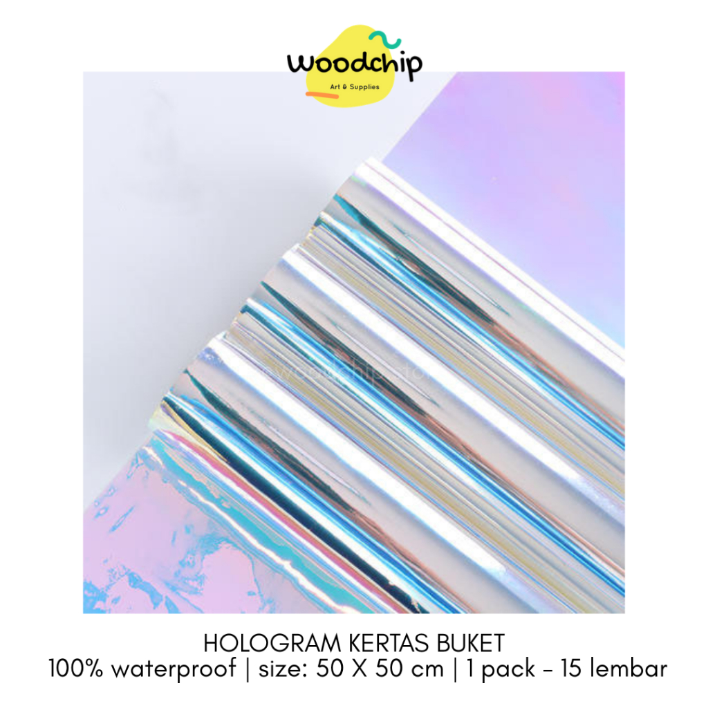 

[LEMBAR] HOLOGRAM OPP RAINBOW KERTAS BUKET BUNGA - KERTAS KADO - WRAPPING PAPER - SAMPUL BUKU