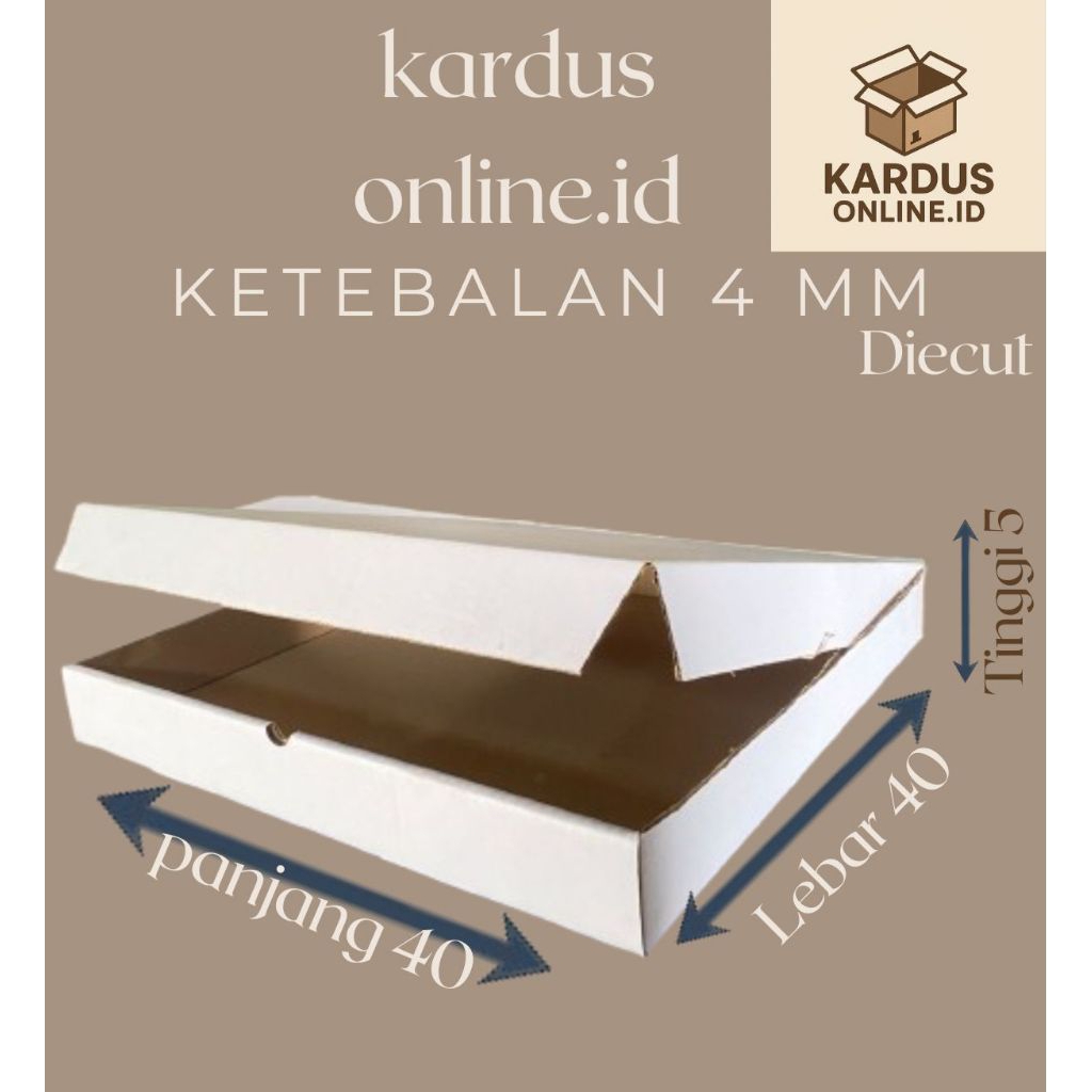 

Kardus packing Uk 40x40x5 Diecut 3ply