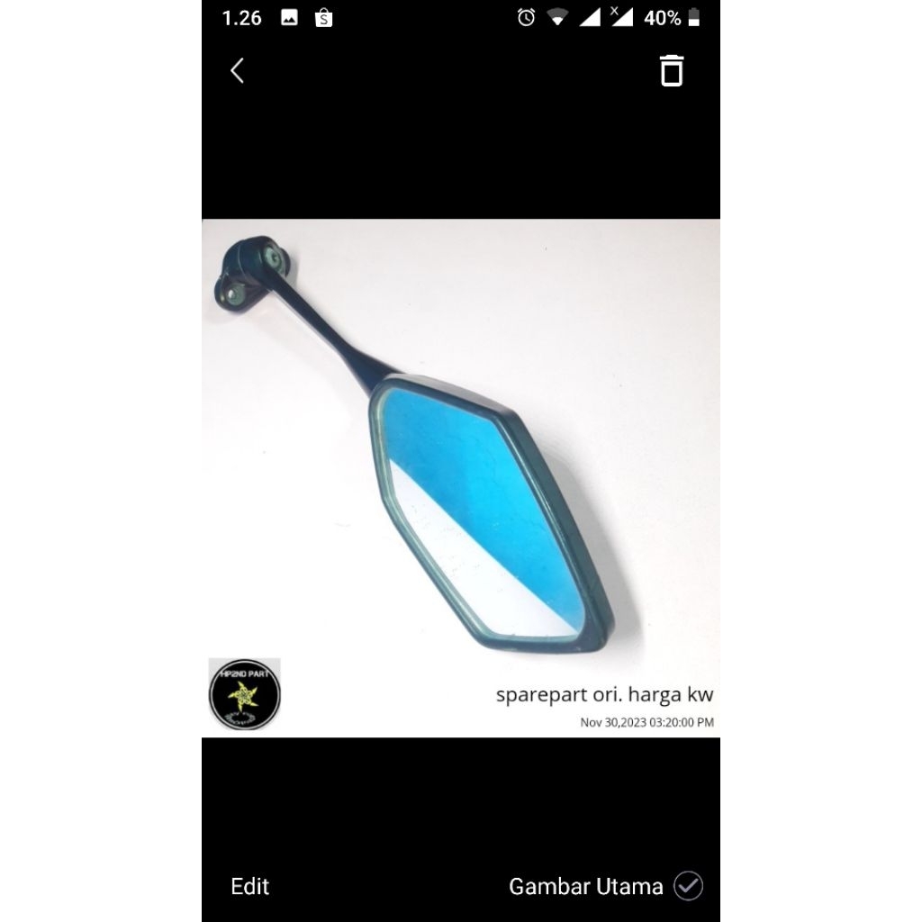 Spion kanan cbr 150r 2016 facelift k45g k45n cabutan copotan