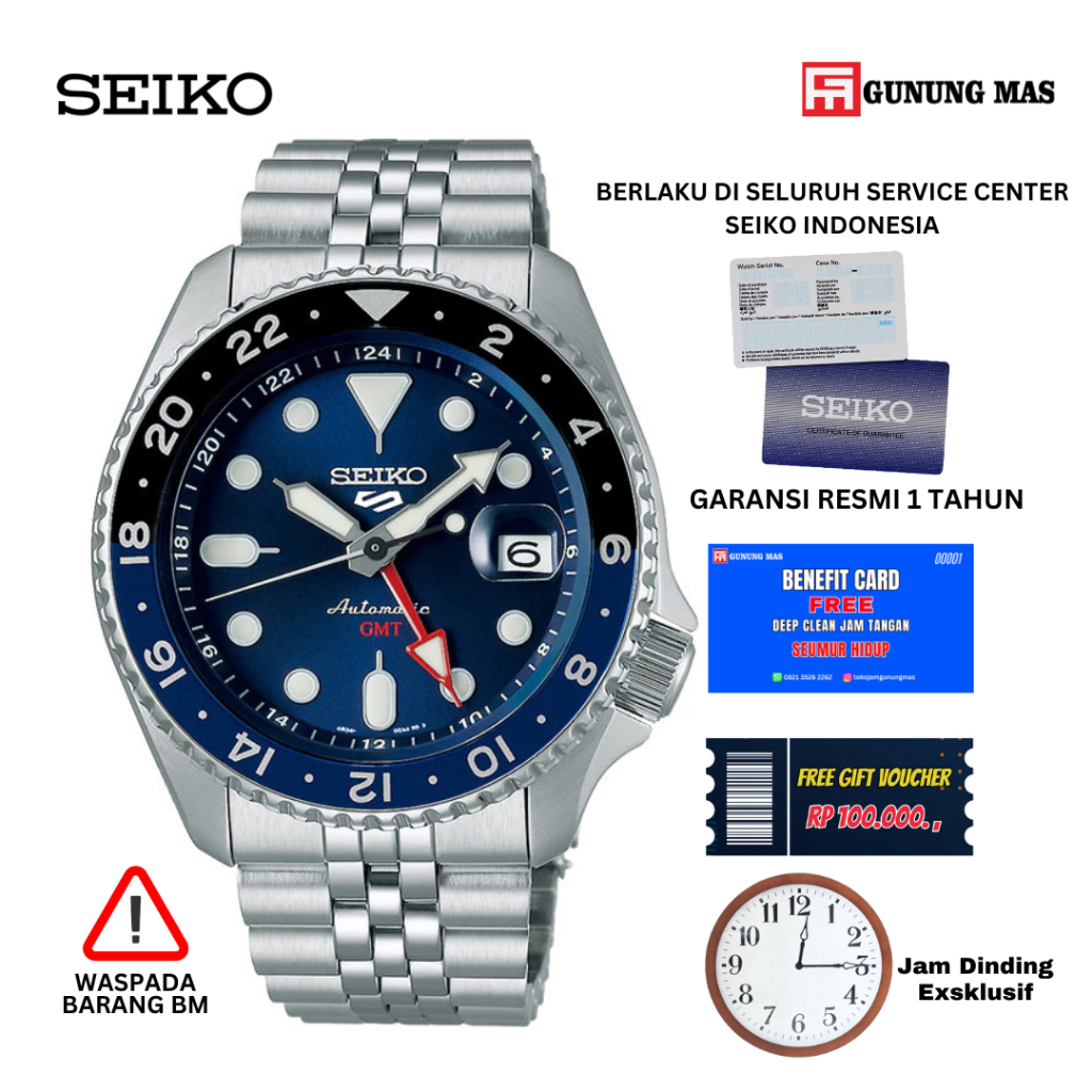 Jam Tangan Pria Tali Rantai Seiko SK SSK003K1 Original 100%