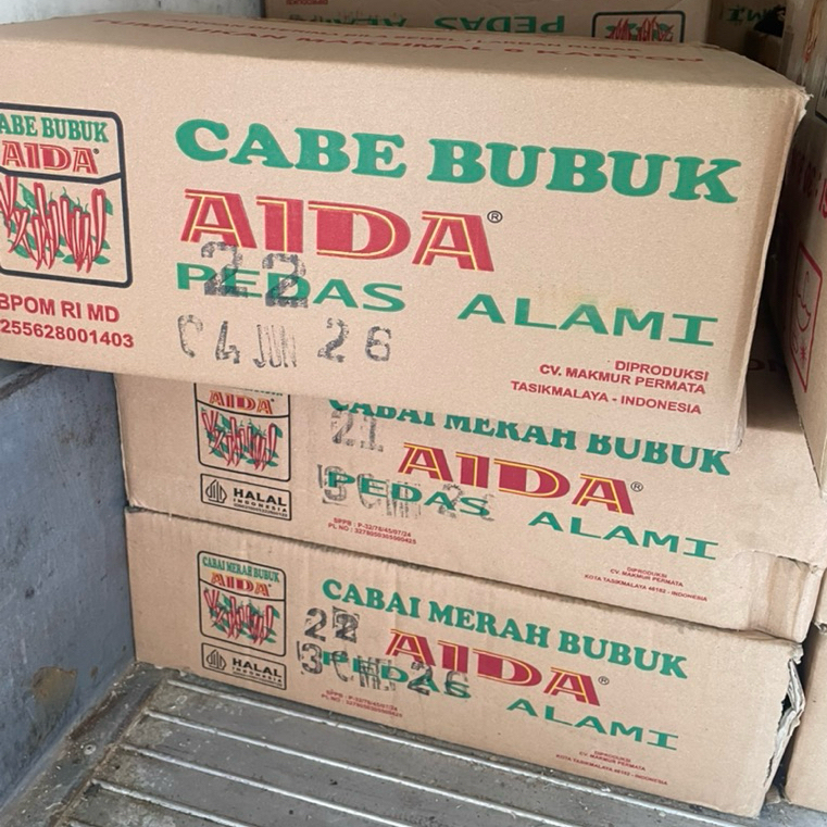 

AIDA Cabe Bubuk @250gr per 1 karton