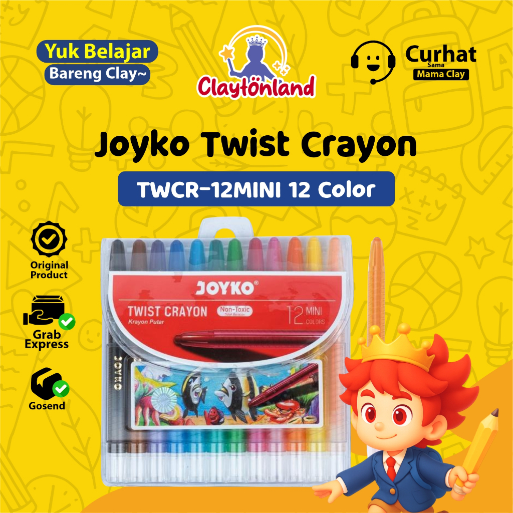 

Crayon Putar Joyko 12 Warna Twist Crayon TWCR-12MINI