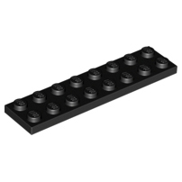 Lego part 3034 Plate 2 x 8 black