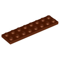 Lego 3034 Plate 2 x 8 reddish brown