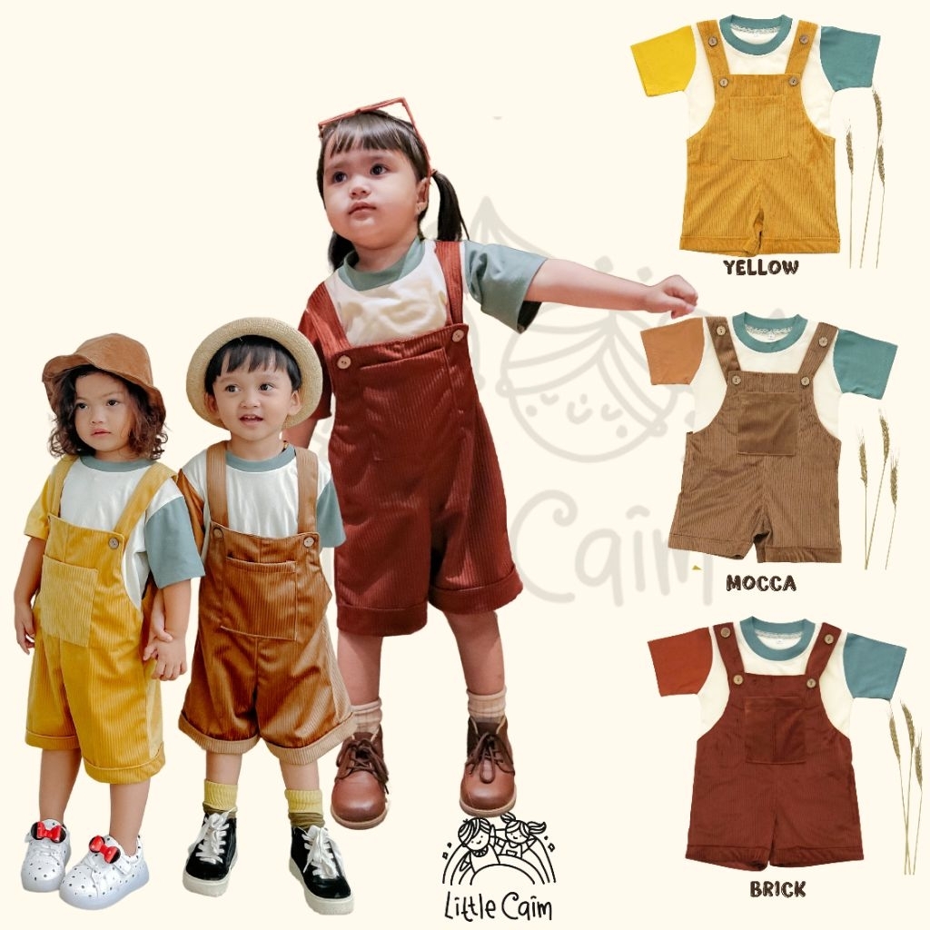 KENZO OVERALL SET - little caim - baju anak overall unisex