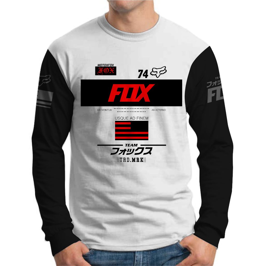 Kaos Lengan Panjang Pria Motor Racing Mtb Trail Offroad Adventure