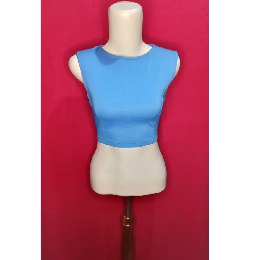 CROP TOP COLLAR BLUE